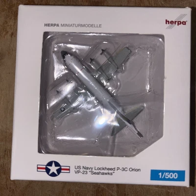 Herpa 1:500 Diecast US Navy Lockheed P-3C Orion VPO-23 Seahawks (518178) Ltd Ed — 第 1/4 张图片