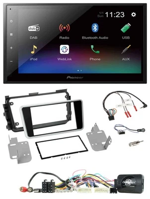 Pioneer USB Bluetooth DAB 2DIN Lenkrad Autoradio für Nissan Micra 2017-2019 - Bild 1 von 4
