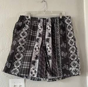 Stussy Paisley Plaid Water Short Black Fall Winter 2021 Supreme Size XL - Picture 1 of 6