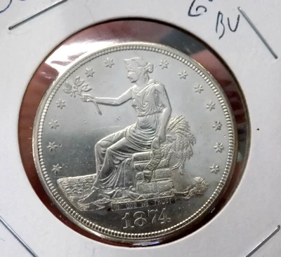 DÓLAR COMERCIAL 1874 S IMPRESIONANTE BU+++ ALTA CALIDAD ASPECTO BONITA MONEDA Foto 1 de 4