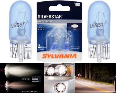 Sylvania Silverstar 168 4.9W Two Bulbs Interior Map Replacement Festoon Upgrade - Image 1 of 4