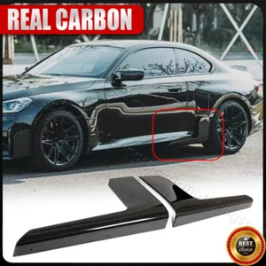 For 2023-2025 BMW G87 M2 REAL Carbon Fiber Side Skirt Extension Winglet Lip Kit - Picture 1 of 16