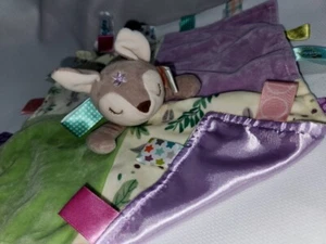Taggies Mary Meyer Pink Deer Fawn Lovey Security Blanket NuNu Satin Tags Plush - Picture 1 of 11