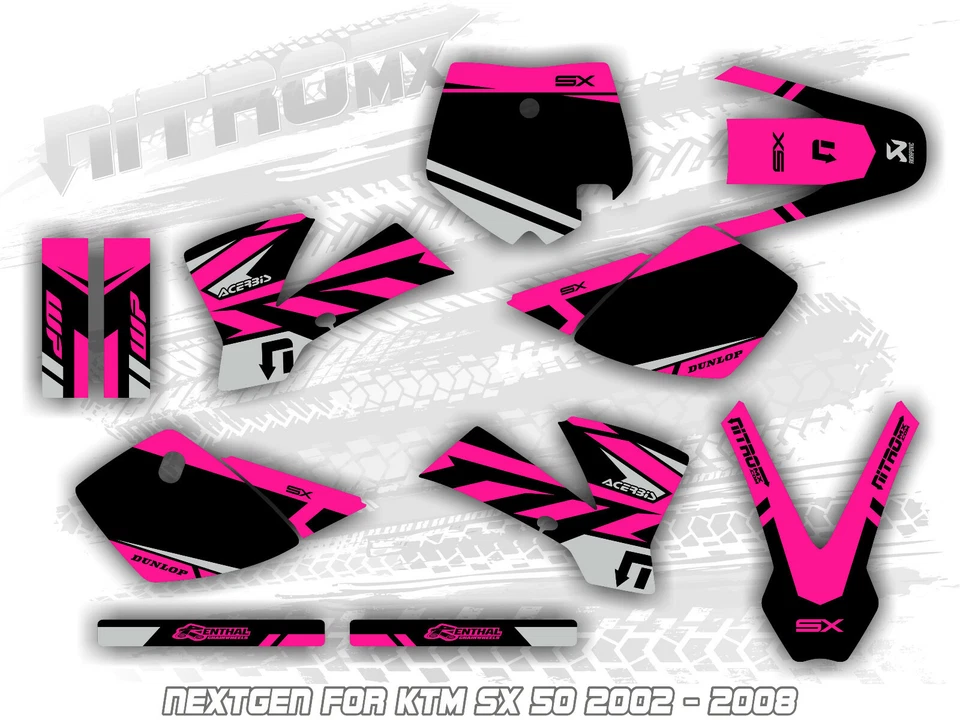 Kit gráfico NitroMX para KTM SX 50 SX50 2002 2003 2004 2005 2006 2007 2008 calcomanías Foto 1 de 1