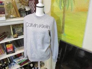 Item 1899 Calvin Klein Women's Sweater Small Petit Gray Black - Picture 1 of 8