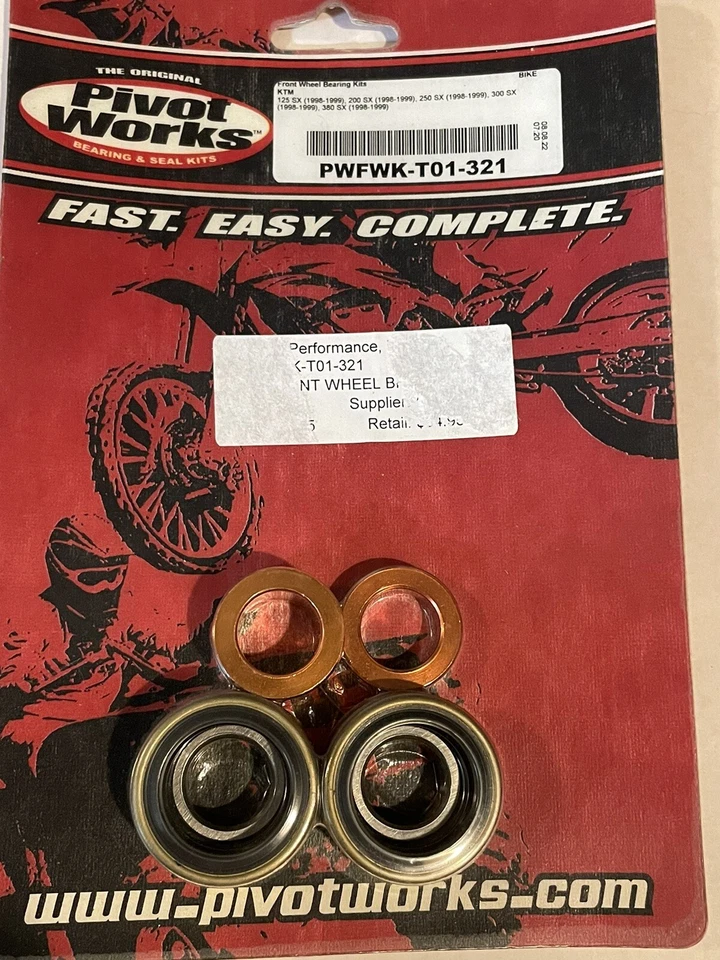 Kit de reconstrucción de cojinete de rueda delantera Pivot Works 1998-1999 KTM 125 200 250 300 380 SX Foto 1 de 1