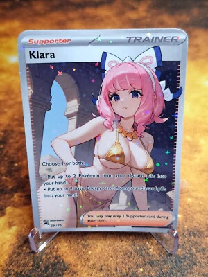 Klara Sexy Full Art Pokemon Custom Waifu Card DESERT QUEEN - Image 1 of 4