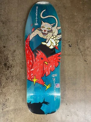 Schmitt Stix Chris Miller Cat bird Skateboard Deck Reissue Turquoise stain