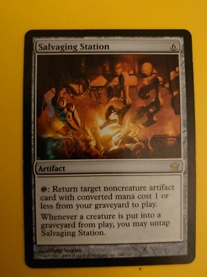 MTG Card. Salvaging Station. Fifth dawn Rare Artifact - Image 1 of 3