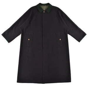 Habsburg Dark-Gray Green Wool Cashmere Austrian Long Coat Jacket Mens sz ~2XL - Picture 1 of 10