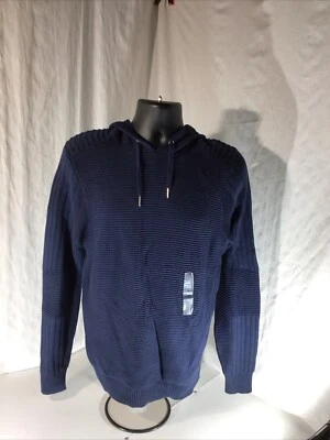 Nuevo suéter con capucha INC International Concepts para hombre talla pequeña azul marino Foto 1 de 4