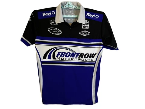 Front Row Motorsports Mens 1/4 Zip Team Issued Pit Crew Shirt Size Large Cover