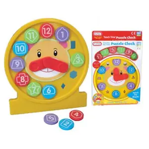 Baby Clock Shape Sorter Teach Time Funtime Early Learning Puzzle Toy Toddler - Picture 1 of 3