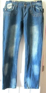 Pantalones de mezclilla CHILI PEPQER azul desgastado para hombre talla 34 - Imagen 1 de 12