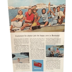 Vintage 1965 Bermuda Excitement for Charter Ad Advertisement - Picture 1 of 4