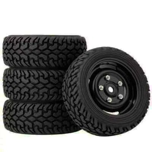 1/10 Rally RC Car Grain Rubber Tires Wheels For Traxxas Tamiya Hsp Hpi Kyosho - Picture 1 of 4