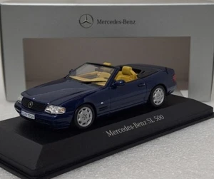 Mercedes-Benz SL 500 R129 Cabrio 1998 Blue 1:43 Minichamps B66046420 RARE! (3) - Picture 1 of 16