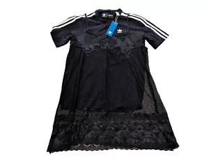 T-shirt donna ADIDAS X Urban Outfitters pizzo abito nero multitaglia logo a righe - Foto 1 di 7