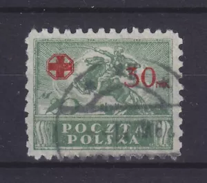 POLEN 1921, ROTES KREUZ, FISCHER 124a, GEBRAUCHT / ZL 425,- - Bild 1 von 1