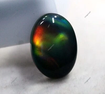 7.70 Ct Natural Black Rainbow Fire Opal Doublet Certified TOP QUALITY Gemstone - Image 1 of 4
