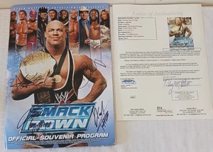 WWE WWF Smackdown Autographed Signed Program Chris Benoit Goldust Chavo Teddy - Picture 1 of 2