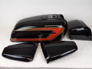 CB750 VIER F3 SUPER SPORT TANK AUFKLEBER CANDY PRESTO ROT/SCHWARZ MODELLE. - Bild 1 von 3