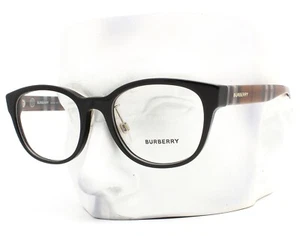 Occhiali da vista Burberry B 2381D 4041 nero lucido su marrone plaid 51 mm con custodia - Foto 1 di 6