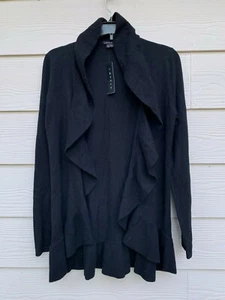 Neu mit Etikett Theory Audree Royal Damen-Cardigan 100 % Kaschmir Rüschen UVP 380 $ - Bild 1 von 8