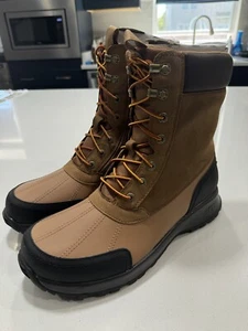 UGG Men’s Waterproof Lace-Up Emmett Duck Boot Hi In Chestnut Size 12 MSRP $160 - Picture 1 of 14