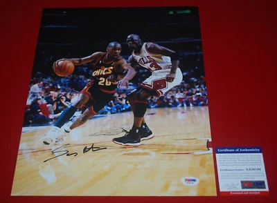 GARY PAYTON Seattle Supersonics signed 11X14 photo PSA/DNA COA AA56144 - Image 1 of 3