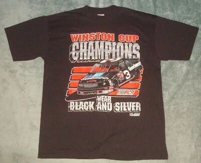 CAMISETA DE COLECCIÓN 1991 DALE WONHARDT NASCAR GRANDE #3 AÑOS 90 WINSTON CUP CHAMPION NEGRA Foto 1 de 4