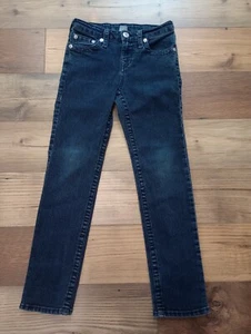 True Religion Jeans BOYS 10 Blue Slim Straight Elastic No Flap Casual Preppy - Picture 1 of 13