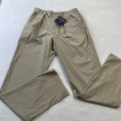 Bills Khakis Mens Pants 36 Relaxed Fit Pleated Poplin Casual - Image 1 of 4