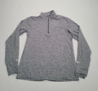 Nike Shirt Adult Medium Gray Runnig Zip Pullover Sweatshirt Dri-Fit Mens