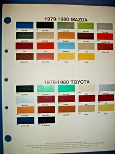 1979 1980 Mazda Toyota Auto Canadian Lackchips Set - Bild 1 von 2