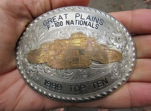 Fibbia cintura vintage F-100 NAZIONALI 1999 trofeo FORD F100 pickup RARO VG+ - Foto 1 di 4