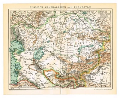 1911 Kazajstán Turkistán Uzbekistán Kirguistán Rusia Asia Central ORIGINAL Foto 1 de 4