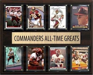 Washington Commanders All Time Greats Legends Plaque 8 Cards Joe Theismann Art M - Picture 1 of 4