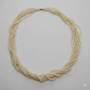 Vintage Hawaii Puka Muschel 7 Strang Heishi Halskette 29" lang Surfer Strand Boho 70er - Bild 1 von 5