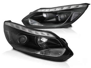 Phares halogènes Noir H1 pour Ford Focus III MK3 pré-lifting 2011-2014 LHD LPFO9 - Picture 1 of 9