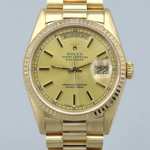 Rolex 18238 DAYDATE Day-Date 18K Yellow Gold Gold Coin President Bracelet Men's  - Picture 1 of 4