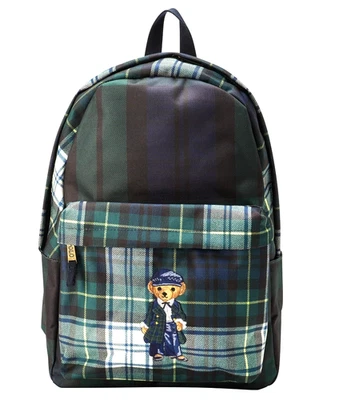Polo Ralph Lauren Polo Bear Blanco Gordon Mochila a Cuadros 9AR149-Azul/Verde O/S Foto 1 de 4