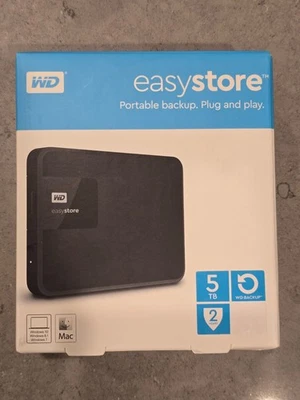 WD Easystore 5TB External USB 3.0 Portable Hard Drive - Black - Image 1 of 4