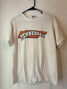 Camiseta De Colección Tennessee Volunteers Blanca Manga Corta Para Hombre Mediana Hecha en EE. UU. - Imagen 1 de 6