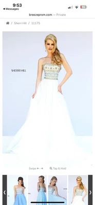Sherri Hill White Formal Dress Size 0 - Image 1 of 4