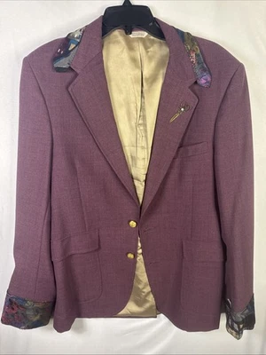 Blazer Ciruela Colección Hamilton 40R Puños de Seda Estilo Artístico Brent Grave De Colección Foto 1 de 4