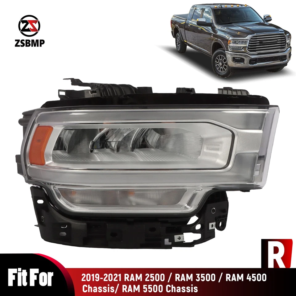 For 2019-2021 Ram 2500 3500 4500 5500 Headlight Full LED w/ Reflector Type Right Foto 1 de 4