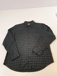 Ash & Erie Hemd Herren Medium grün schwarz kariert Button Down Langarm Taschen - Bild 1 von 11