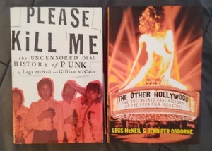Legs McNeil/2 Signed 1st Editions/Please Kill Me/Other Hollywood/Punk & Porn - Picture 1 of 5