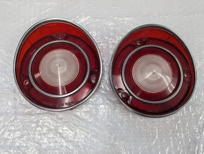 1968-69 Chevrolet Corvette Taillight Lens Reverse Lights Tail Lamps Backup GM  - Image 1 of 4